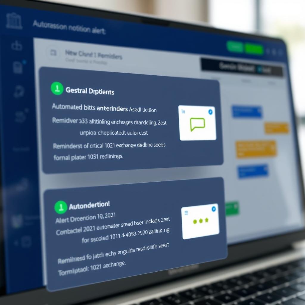Automated deadline tracking for 1031 Exchange