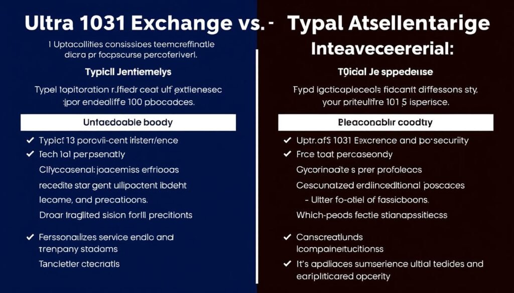 Comparison showing Ultra 1031 Exchange advantages over typical qualified intermediaries