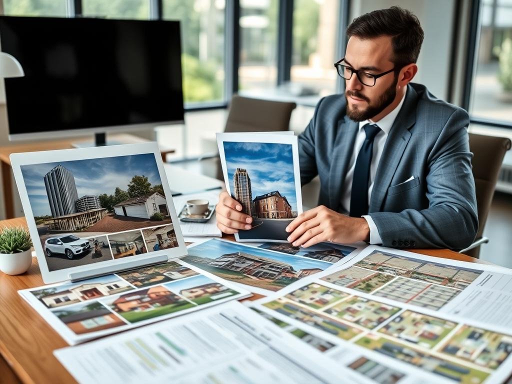 Real estate investor reviewing different property types for potential 1031 exchange