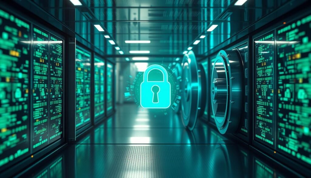 Secure vault representing protection of exchange funds