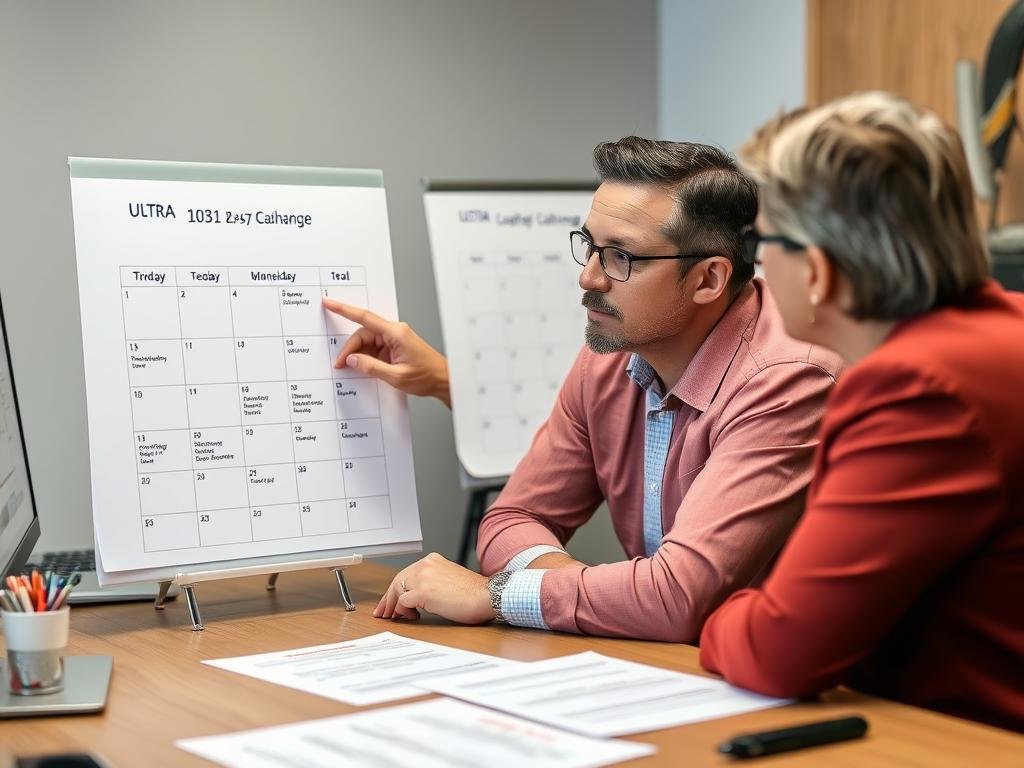 Ultra 1031 Exchange specialist reviewing timeline with client